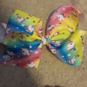 Beautiful Multicolored rhinestone unicorn JoJo Bow